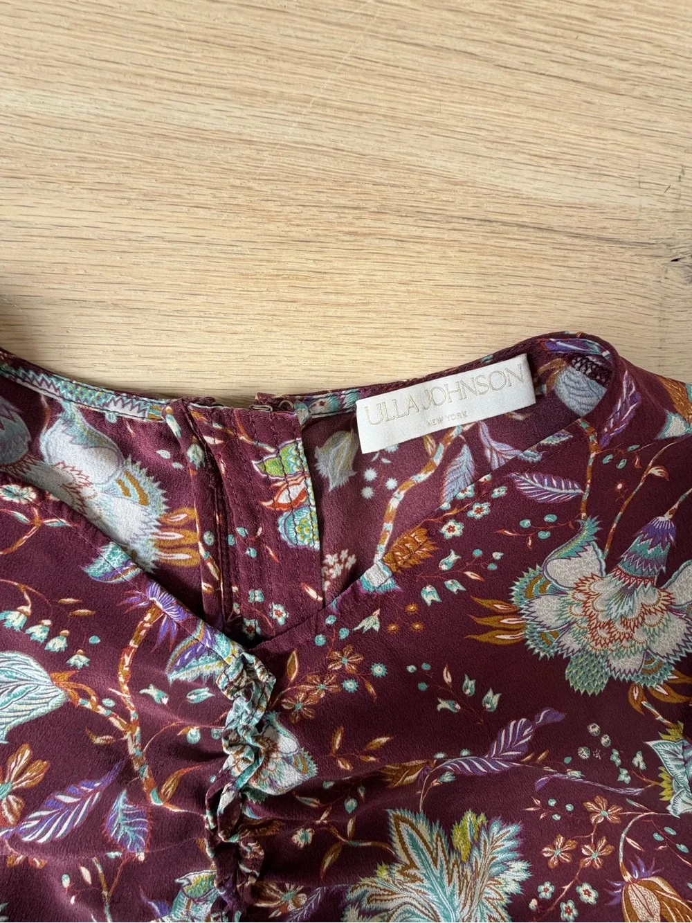 Ulla Johnson Burgundy silk top